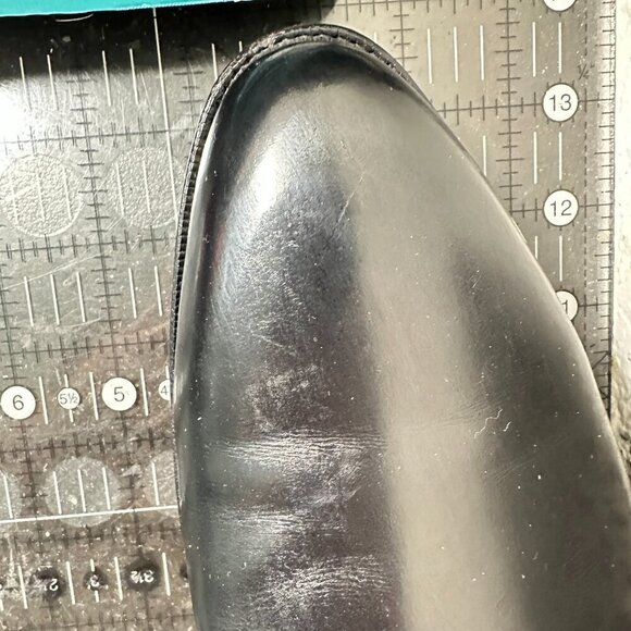 Florsheim King Size Black Leather Dress Shoes 14.5 AA Made in Italy 22025 - Picture 12 of 12